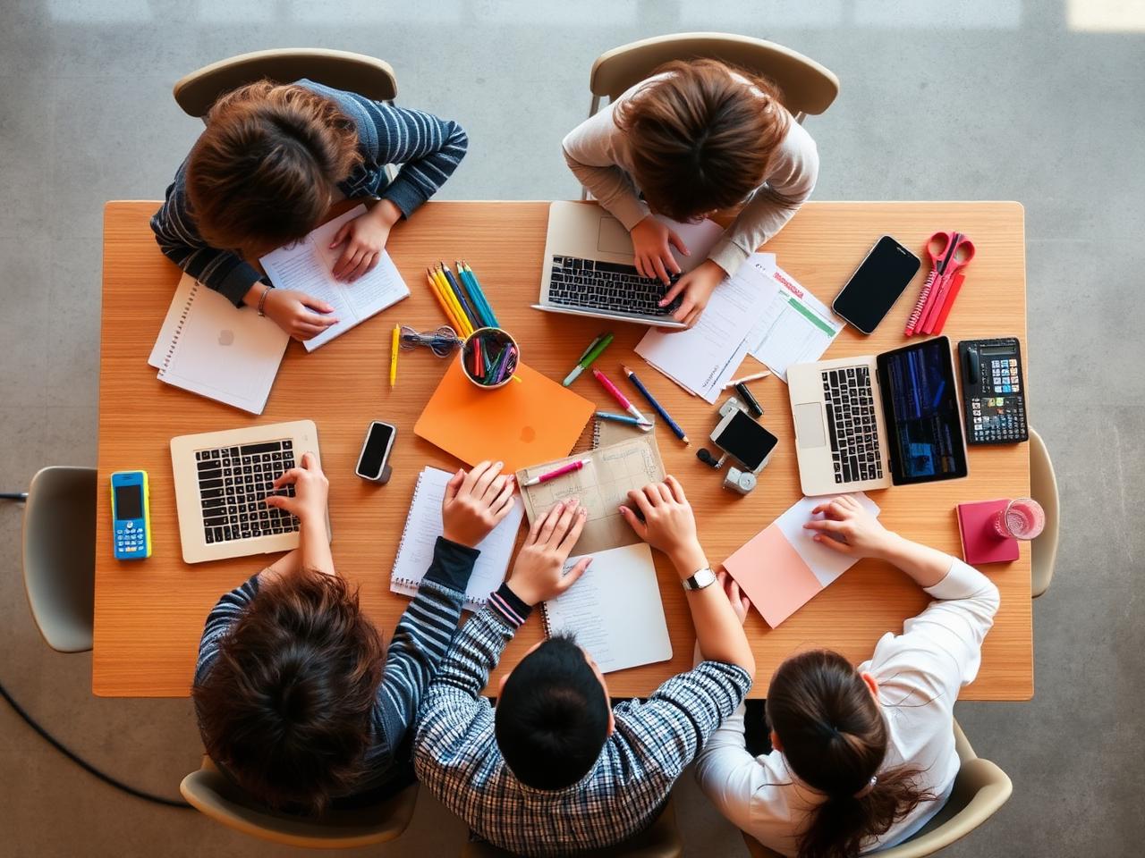 Students collaborating