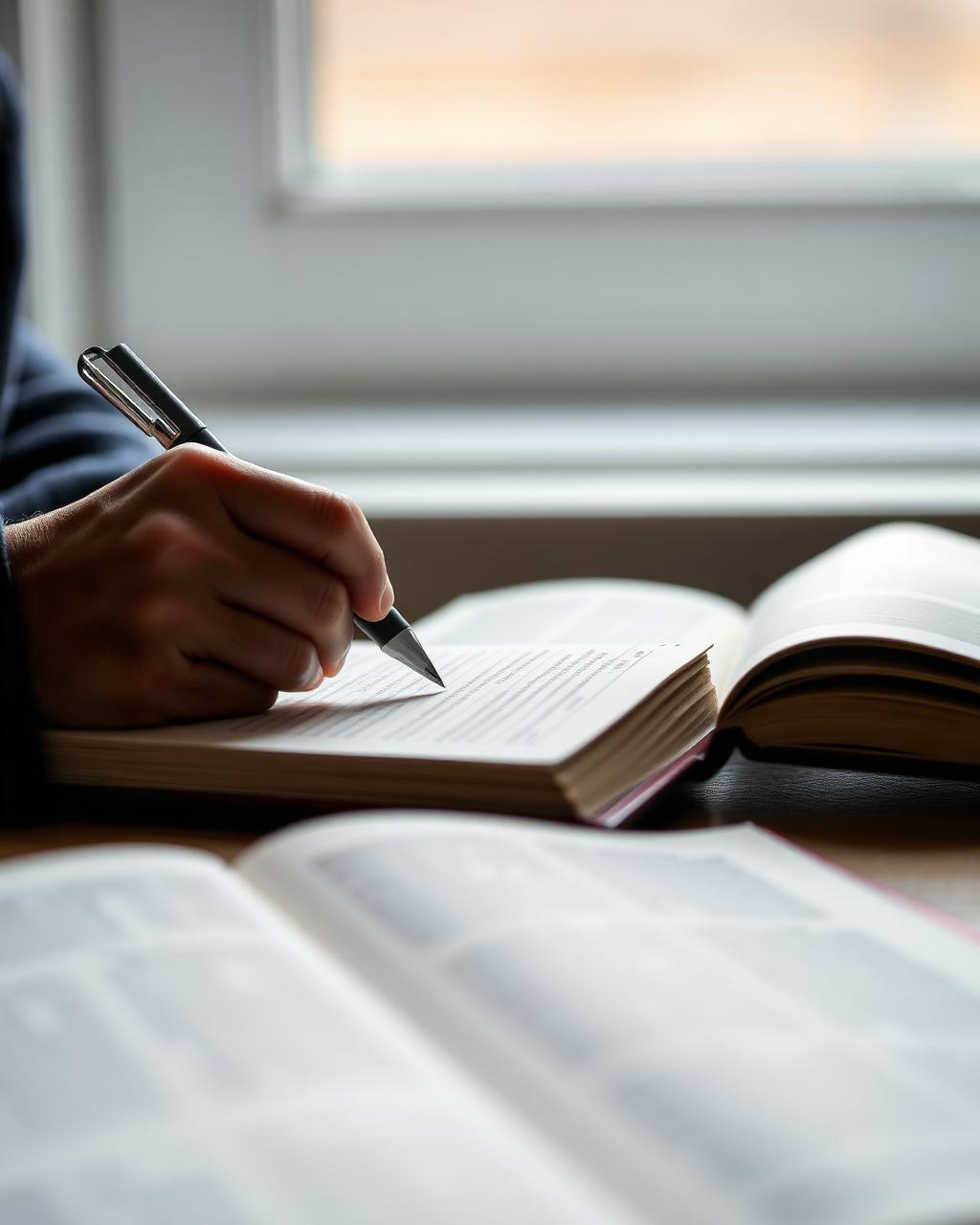 Student studying